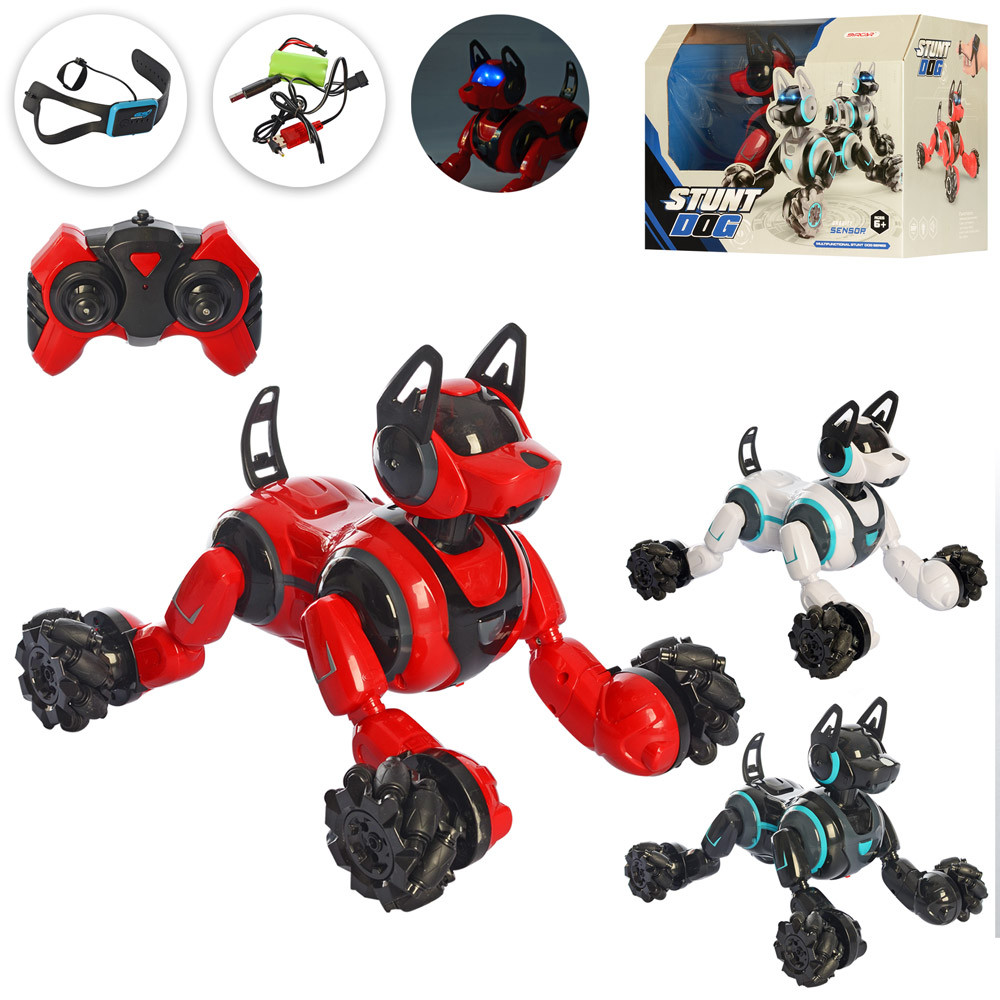 Інтерактивна собака робот 666-800A на пульті радіокерування дитячий робо пес виконує команди