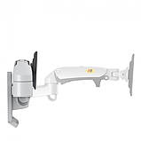 Кронштейн для телевізора North Bayou NB F150 17" - 27" VESA настінний з 3D-регулюванням і функцією PIVOT, Хром, фото 3