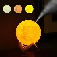 Светильник ночник Луна с увлажнителем воздуха 6 цветов 13 см