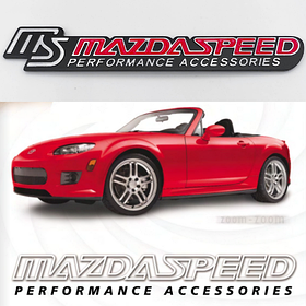 Металева емблема MS MAZDA SPEED Performance (Мазда) 18.0x2.9 cm Чорно Червона