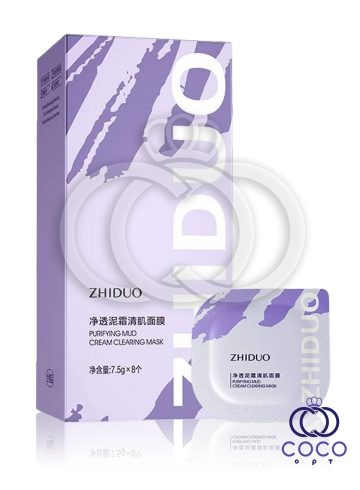 Очисна грязьова маска для обличчя Zhiduo 8 саше* 8 гр, фото 1