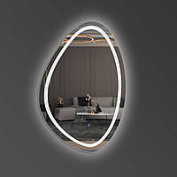Зеркало асимметричное с LED-подсветкой и сенсором Luxury Wood Breton One 50х80 см