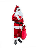 Карнавальний костюм чоловічий Санта Клаус розмір 50 - 58 Червоний, фото 2