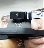 Чоловічий подарунковий набір Calvin Klein ремінь і гаманець чорний, фото 3