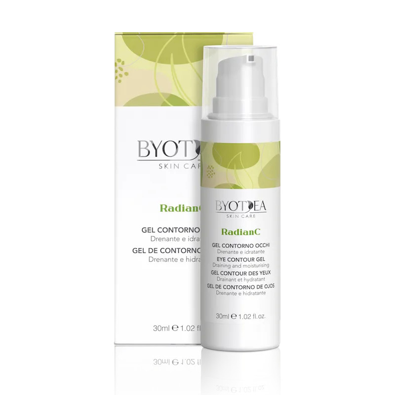 BYOTEA FACE CARE Radian C Гель-контур для очей дренуючий зволожуючий з вітамінами А,С,В3 та В5 30 мл (Оригінал)