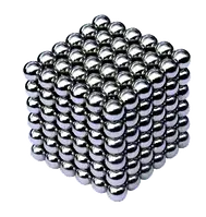Неокуб, neocube 4,5 мм, серебристого цвета - магнитный конструктор головоломка, магнитные шарики