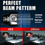 Світлодіодні лампи H4 з лінзою 8000 LM 6000 К — міні Bi-Led H4 лінза — Гарантія, фото 6
