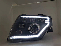 Передня альтернативна оптика (з Дхо, Full Led) для Mitsubishi Pajero Mk4 V80 2006+ (Junyan, WH155)