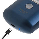 Акумуляторна дорожня бритва Adler AD 2937 (до 35 хв роботи, 2 головки, дорожній замок, USB-C), фото 3