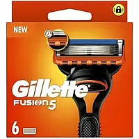 Сменные кассеты для бритья Gillette Fusion 6шт. Оригинал