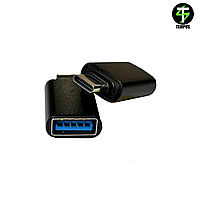 OTG Type-C перехідник (USB3.0) пластик — чорний