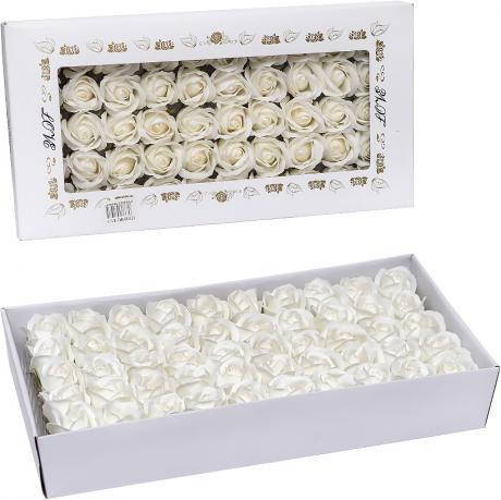 Квітка для декору "Троянда Біла - Мило подарункове" 81-3 MZOPT, фото 1