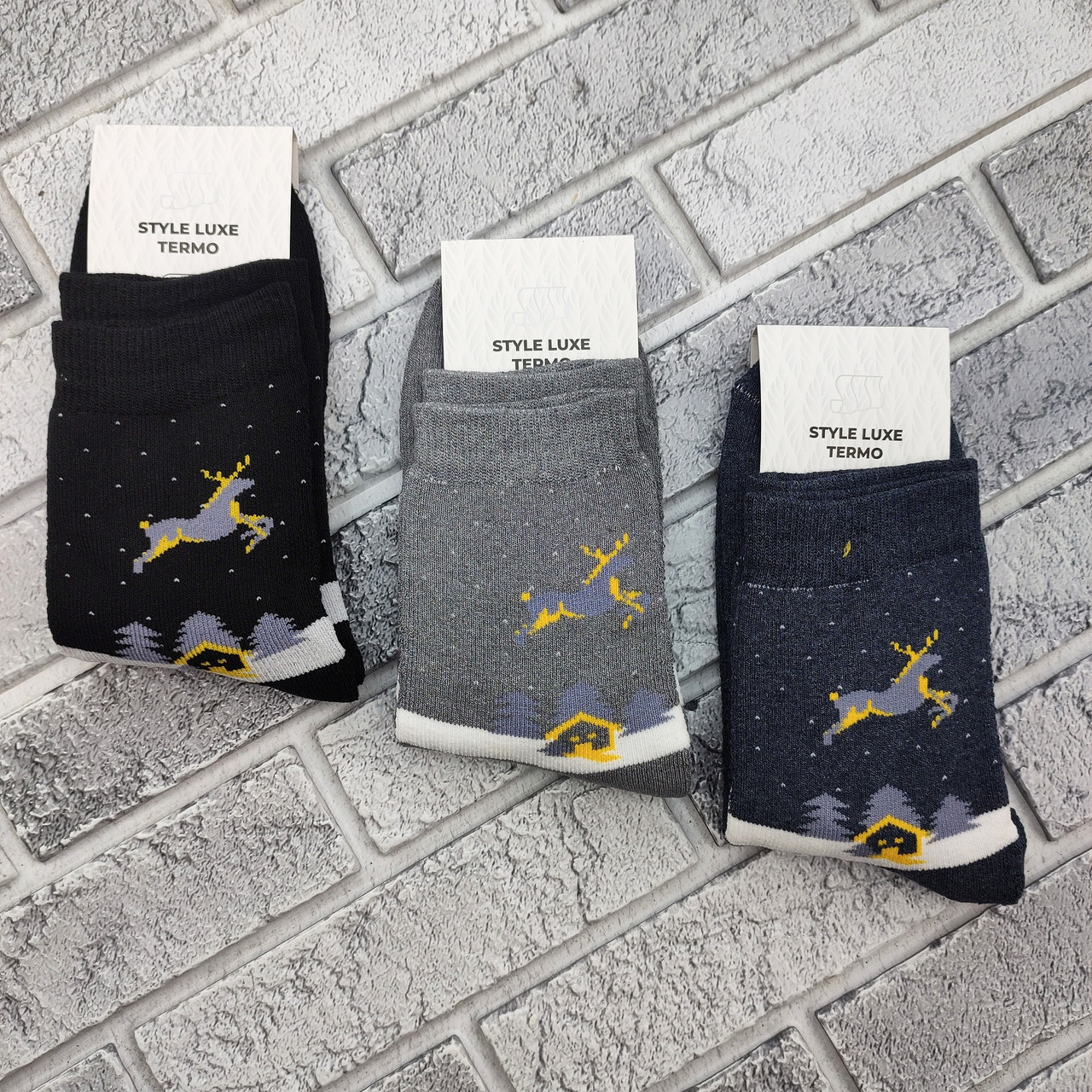 Шкарпетки жіночі високі зимові з махрою р.23-25 малюнок асорті STYLE LUXE Україна ТЕРМО 20037987, фото 1