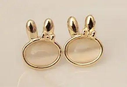 Сережки зайчики перламутрові tb1094, фото 1