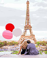 Картина по номерам "Парижская любовь" 40х50 см Brushme Разноцветный (2000001452844)