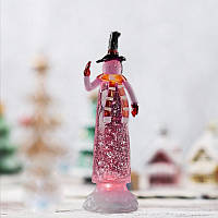 Декоративная фигурка "Снеговик" на батарейках цвет свечения разноцветный Новогоднее украшения для дома