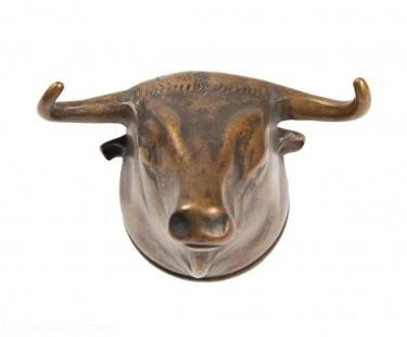 Відкривачка "Голова Бика" із зістареної латуні 5 х 6 см Stilars Італія 131135