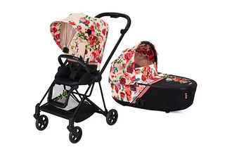 Cybex Mios 4.0 коляска 2 в 1 Spring Blossom Light шасі Matt Black