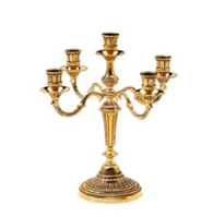 Канделябр "Людовик XV" на 5 свечей из латуни 27х50 см Stilars Италия 203