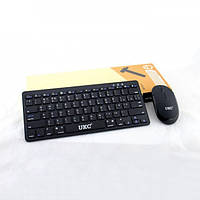 Беспроводная клавиатура + мышка оптическая UKC WI 1214, бюджетная клавиатура для игр компьютера ПК OH-215 и