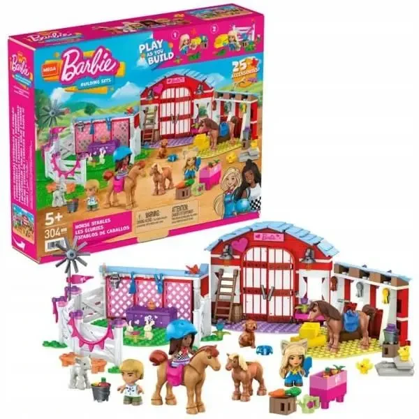 Конструктор Mega Bloks Barbie Кінний двір HDJ87