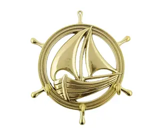 Ключниця "Кораблик" з латуні 16х16 см Stilars Італія 72