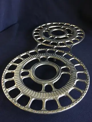 Підставка під гаряче подвійна з латуні 16х33 см Stilars Італія Stl 3012, фото 3