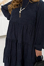 Сукня А-силуету, виконана з м'якого вельвету Розміри: 46-48, 50-52, 54-56, 58-60, 62-64, 66-68, фото 4