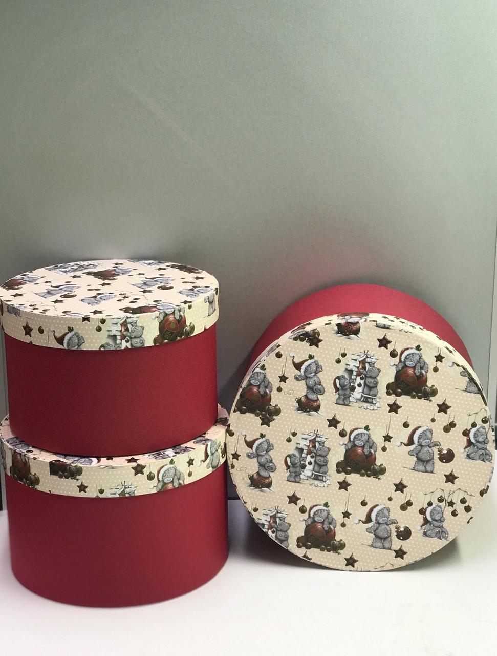 Коробка велика низька з кришкою (червоний)