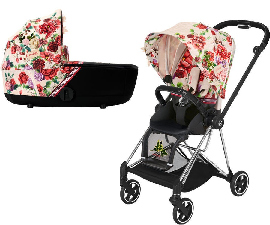 Cybex Mios 4.0 коляска 2 в 1 Spring Blossom Light шасі Chrome Black