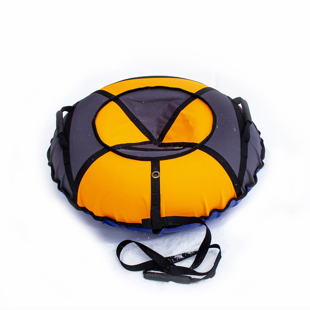 Тюбінг, надувні санки 100 см.Помаранчевий/сірий