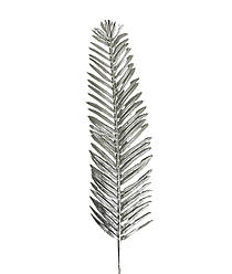 17 Штучна гілка папороті - хром срібна