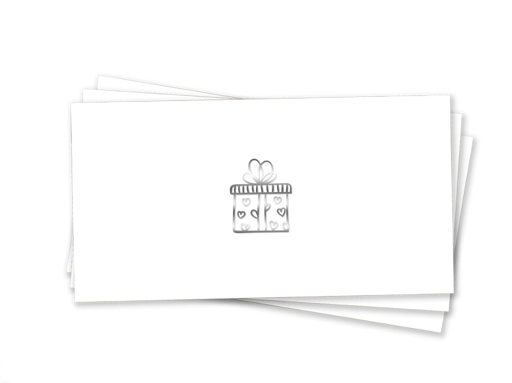 Конверт для грошей "Подарунок" (тиснення срібною фольгою)