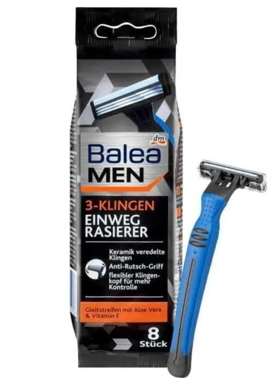 Станки для бритья Balea Men 3 лезвия 8 шт (ID#2041172324), цена: 200 ...