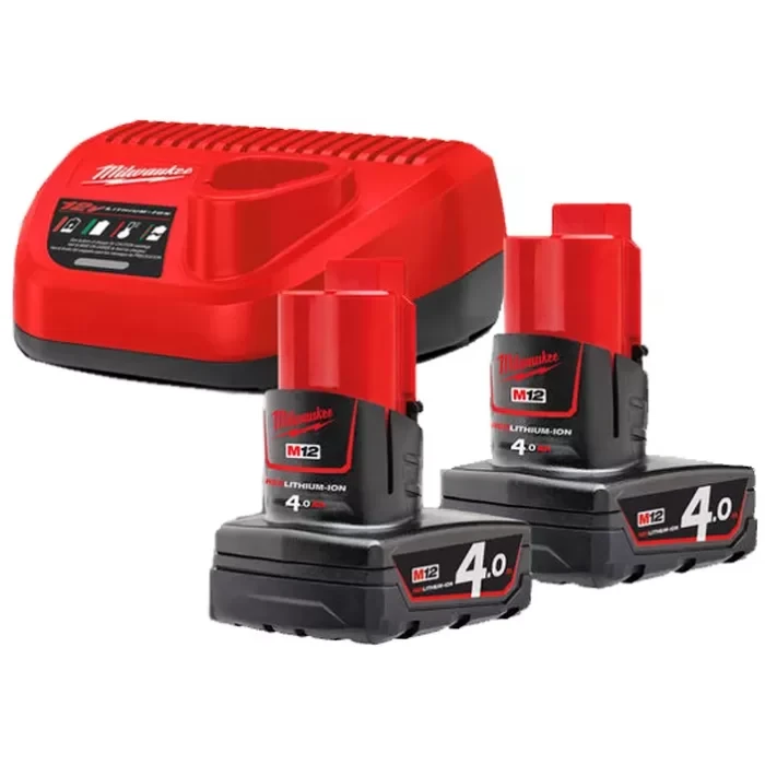 Набір 2 акумулятора + зарядний пристрій Milwaukee M12 NRG-302 (4933451902)