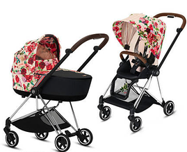 Cybex Mios 4.0 коляска 2 в 1 Spring Blossom Light шасі Chrome Brown