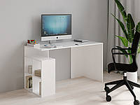 Письменный стол с полочками, компьютерный стол из ДСП, Белый