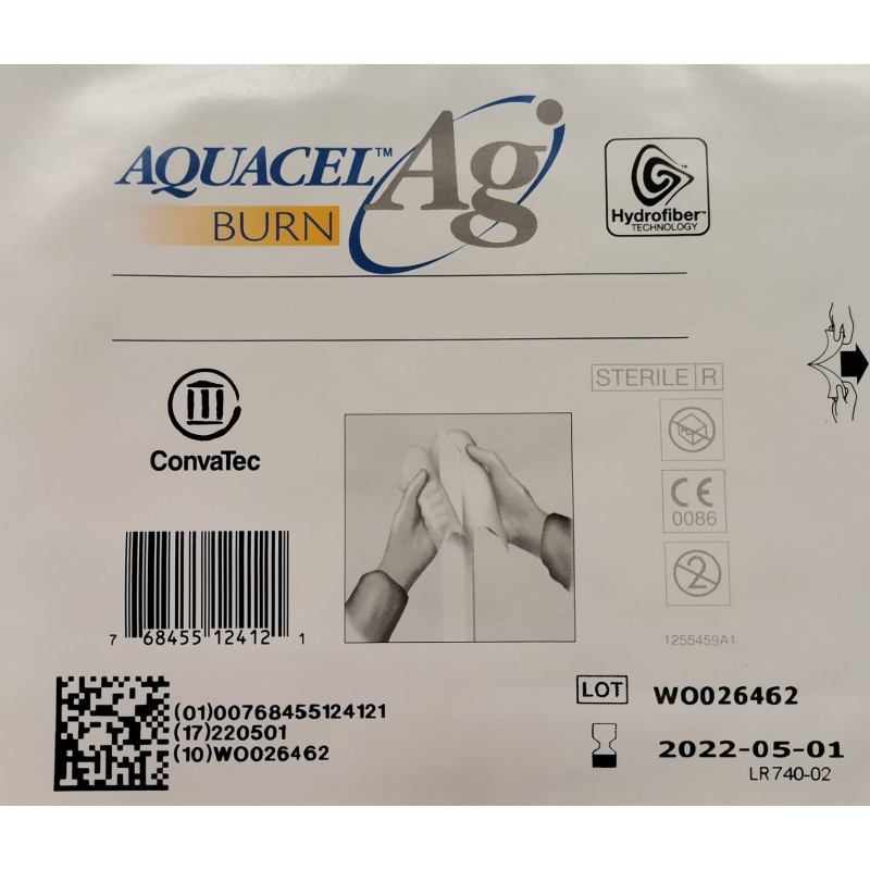 Aquacel Ag Burn 15х17 см.1 шт. повязка из гидрофибры, рекомендованная для тяжело заживающих ран - фото 1 - id-p2041177434