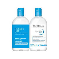 BIODERMA HYDRABIO H2O, УВЛАЖНЯЮЩАЯ МИЦЕЛЛЯРНАЯ ВОДА ДЛЯ ОЧИЩЕНИЯ ЛИЦА И СНЯТИЯ МАКИЯЖА, 2x 500 мл.