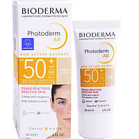 Bioderma Photoderm AR SPF 50+// Тонизирующий крем для кожи с сосудистыми проблемами натуральный оттенок 30 мл