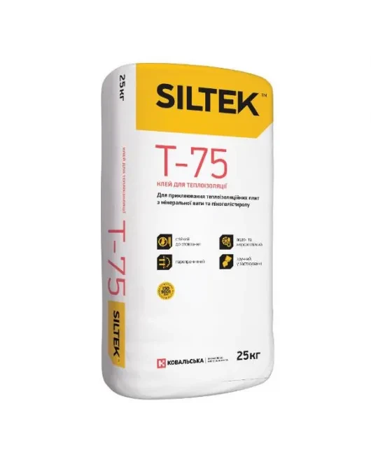 Клей для теплоізоляції Т-75 Siltek (25 кг)