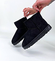 UGG australia Уггі короткі чорні екологічна замша Жіночі уггі, фото 3