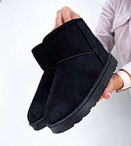 UGG australia Уггі короткі чорні екологічна замша Жіночі уггі, фото 4
