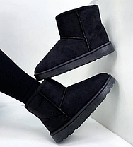 UGG australia Уггі короткі чорні екологічна замша Жіночі уггі, фото 6