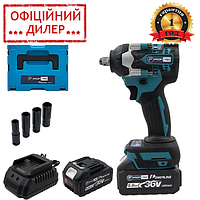 Аккумуляторный бесщеточный гайковерт PROFI-TEC DTW-500BL POWERLine (2 х 5.0 Ач, зарядное устройство, кейс)