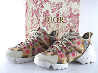 Женские кроссовки Dior D-Connect в цветочный принт