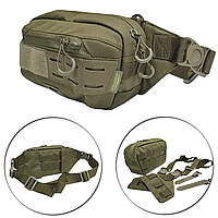 Тактическая поясная сумка-бананка Acropolis, военная сумка на пояс,подсумок универсальный с системой Molle