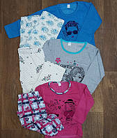 Детская пижама оптом для девочки турецкая, пижама на девочку с начесом р.5-6 7-8 9-10 11-12 13-14 лет