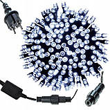 Новогодняя гирлянда Focla 300 LED, IP44, Длина 27 м, Белый холодный свет, фото 5