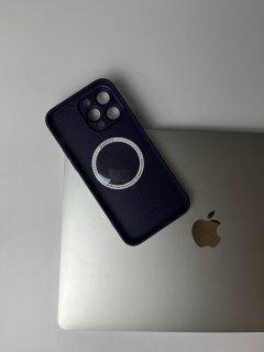 Бампер для apple iphone 13 pro, Матовый защитный стеклянный чехол с закаленным стеклом серый с magsafe - фото 1 - id-p2040412950